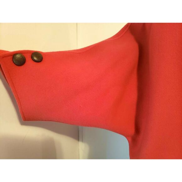 Vintage Rare OSCAR DE LA RENTA Oversized Coat Womens Red Wool Overcoat size 4 - Picture 3 of 9